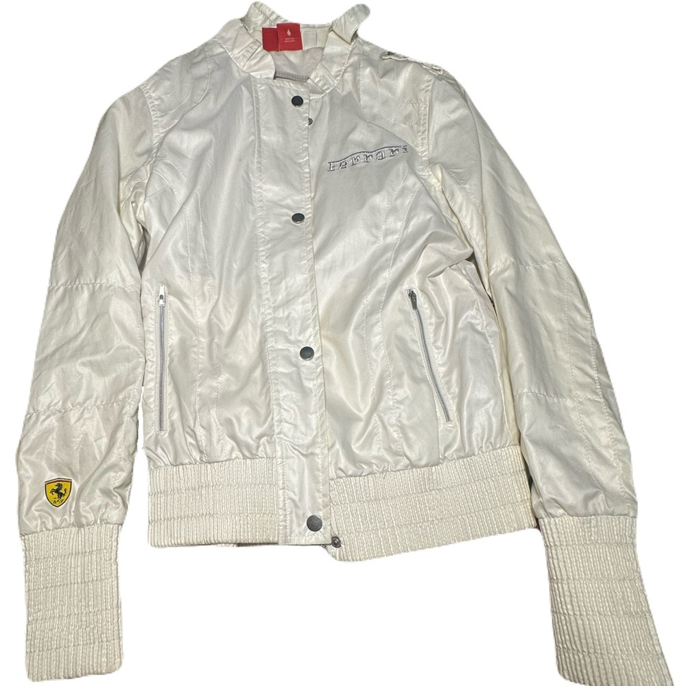 Ferrari Cream Jacket with Emblem